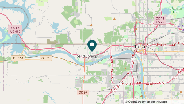 Sand Springs area map
